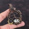 Baum des Lebens Astrophyllit Anhänger Kupferdraht umwickelter Edelsteinanhänger Einzigartiges Kupferdesign Schmuck Handgefertigter Drahtwickelschmuck Geschenk für Mama