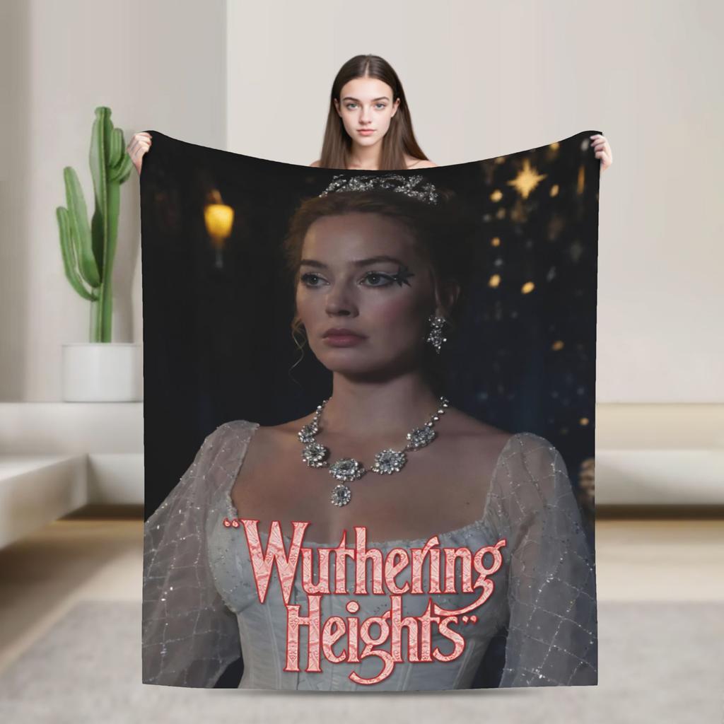 Wuthering Heights 2026 Movie Blanket Multiple Sizes Soft Fuzzy Plush  Throw Blankets for Sofa Couch and Bed