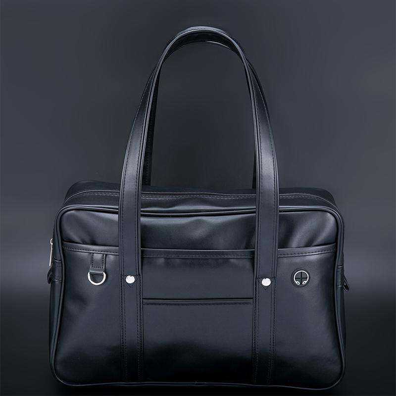 Student JK Handbag Waterproof PU Leather Single Shoulder Uniform Bag for Men And Women Official Document Commuter Bag