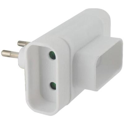 Dreifachsteckdose seitlich 3 x 2P Dhome - Weiß