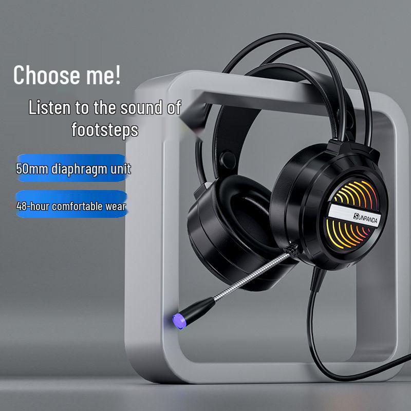 Wired USB Gaming Headset with Microphone for PC and Laptop