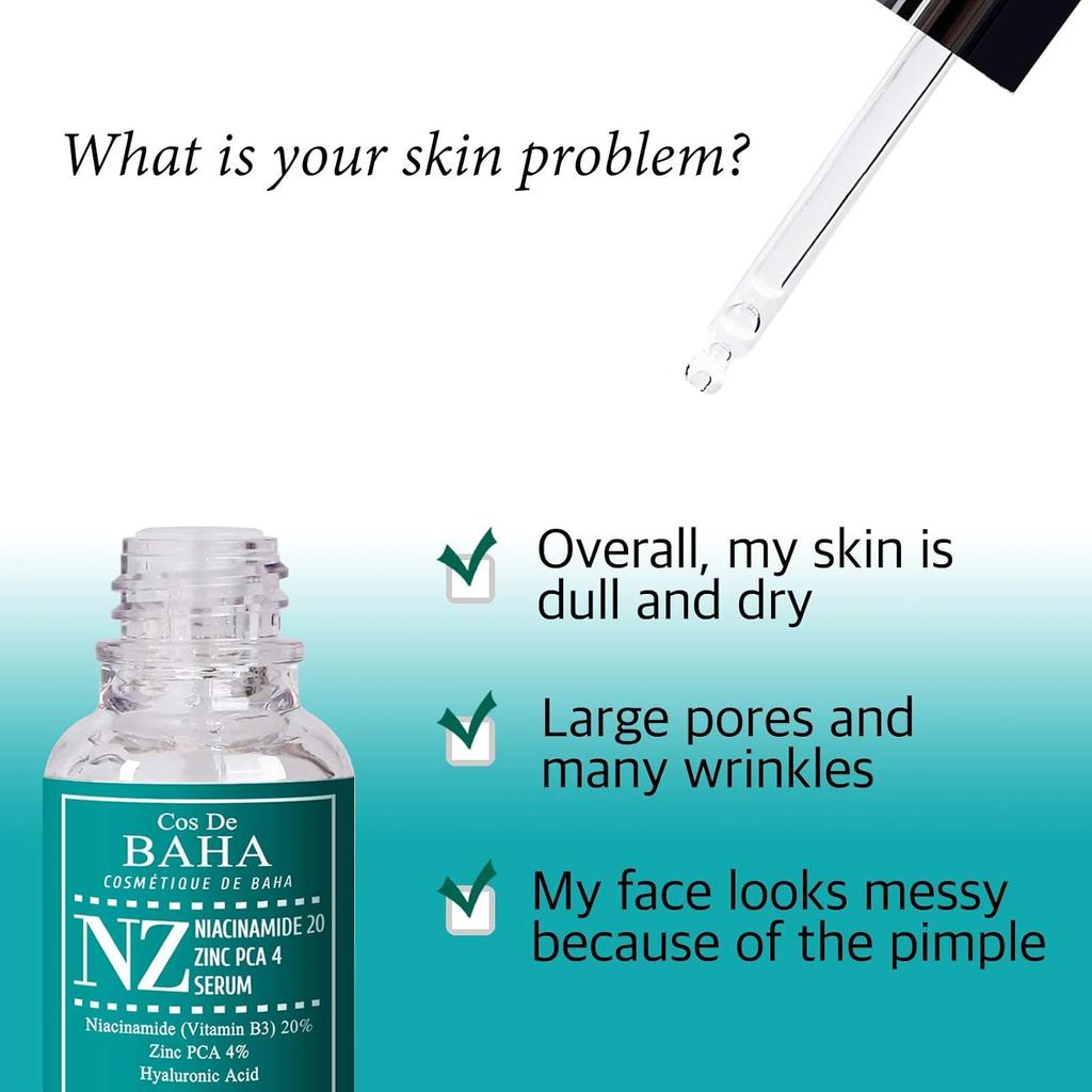 Cos De BAHA NZ Niacinamid 20% + Zinek PCA 4% Sérum 30ml