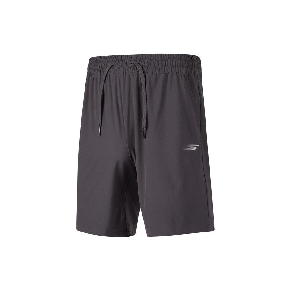 Skechers Solid Color Loose Fit Mid Rise Casual Shorts Men shorts Iron-Gray P223M128-002D M