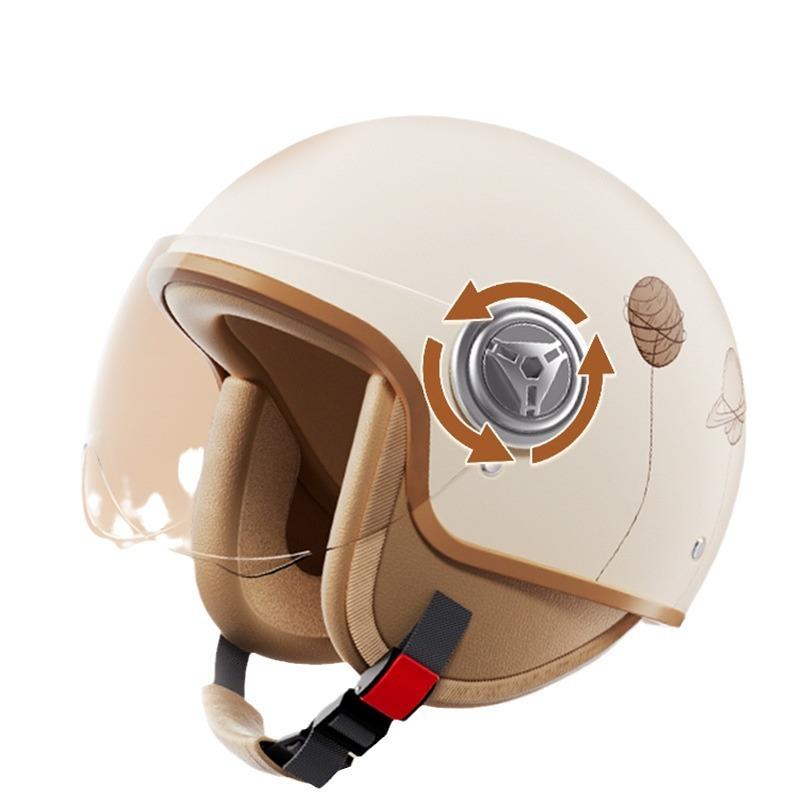 Winter Battery Car Motorcycle Retro Hard Hat Half Helmet Full Helmet Electric Vehicle Certified Helmet Men and Women