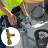 Heavy Duty Brass T Type Adapter With 1/4 External Thread SAE External Thread For Refrigeration Easy Installation