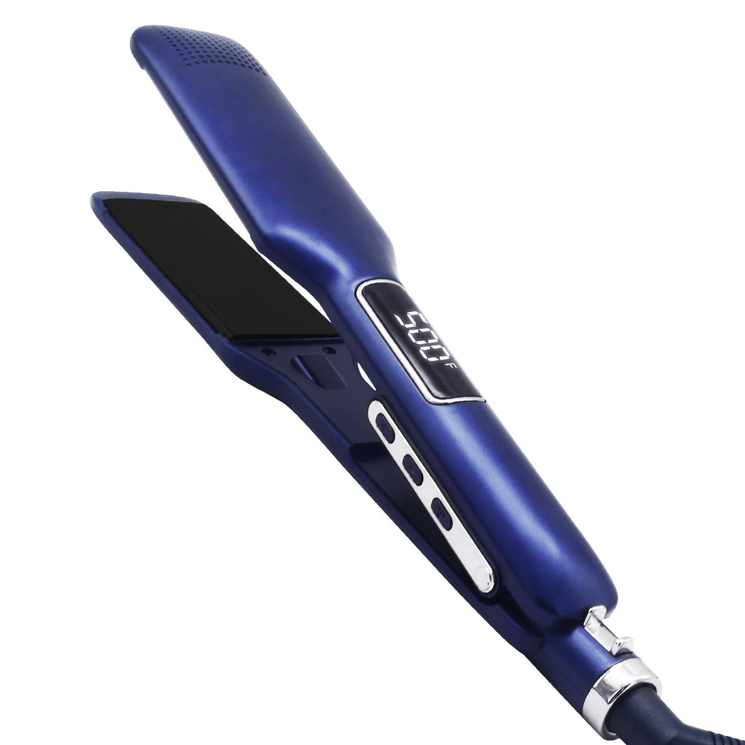 

High Temperature Straightener for Home Hair Styling and Curling 2 inches - European standard королевский синий