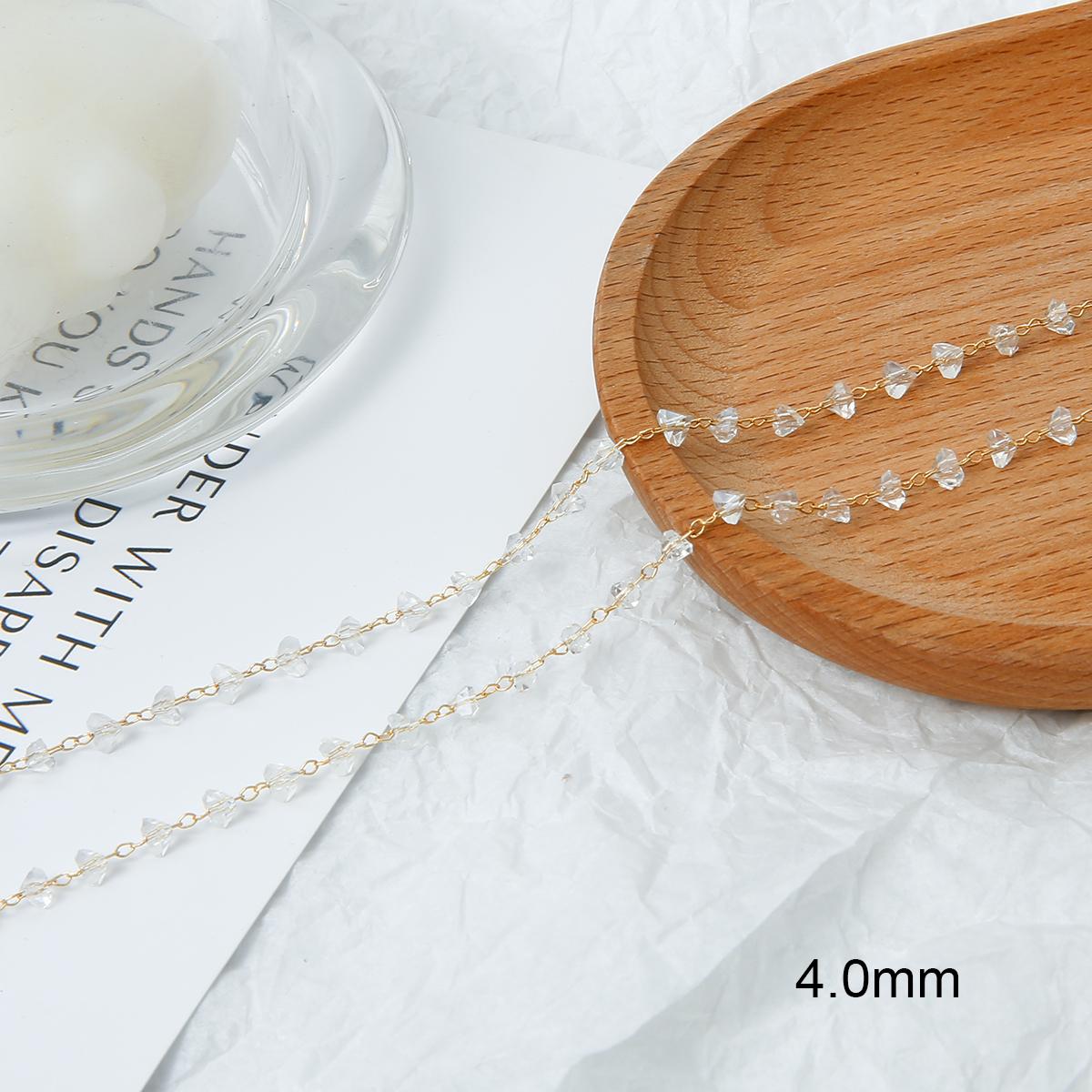 

50 см/пакет, латунная медная цепочка, хрустальные бусины, подвески, цепочка для DIY, ожерелье, браслет, аксессуары для изготовления ювелирных изделий, принадлежности ручной работы 05 4mm 0.5meter