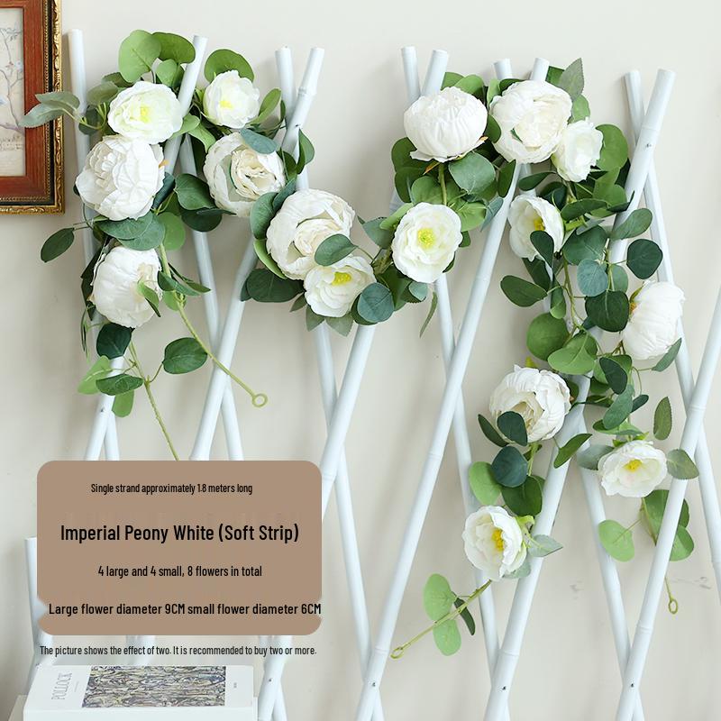 Artificial Rose Vine Hanging Basket and Arch Decoration