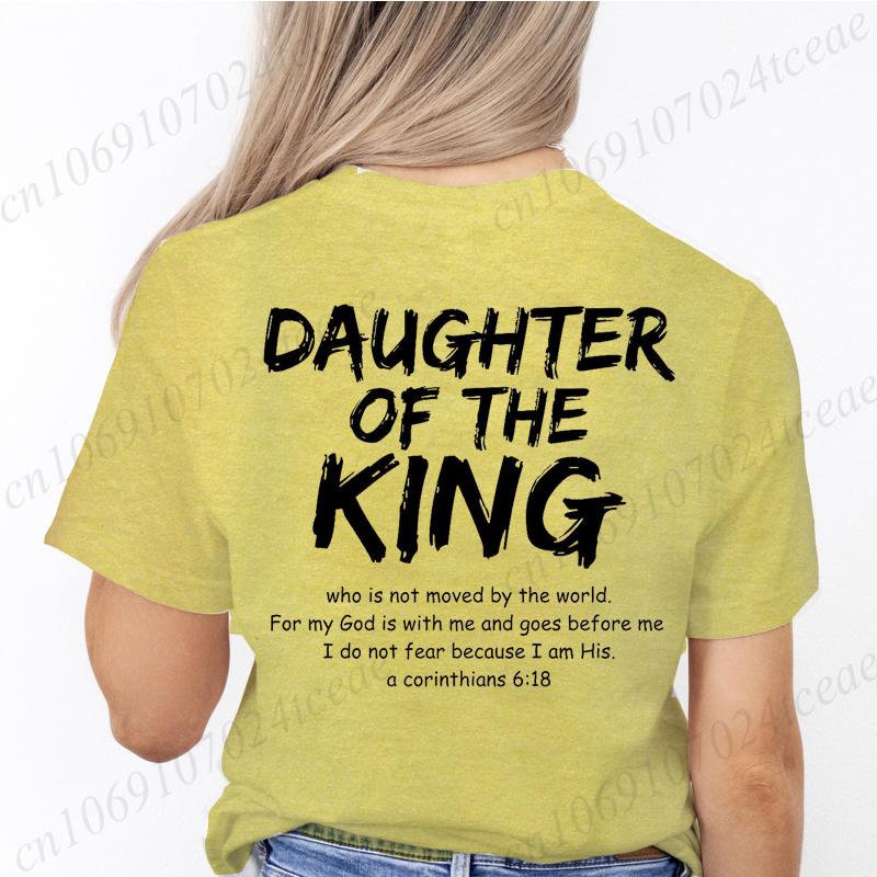 Tochter des Königs T-Shirts, Ästhetische Christliche T-Shirts, Religiöses Shirt für Damen, Bibelvers T-Shirts, Christliche Kirchen Oberteile