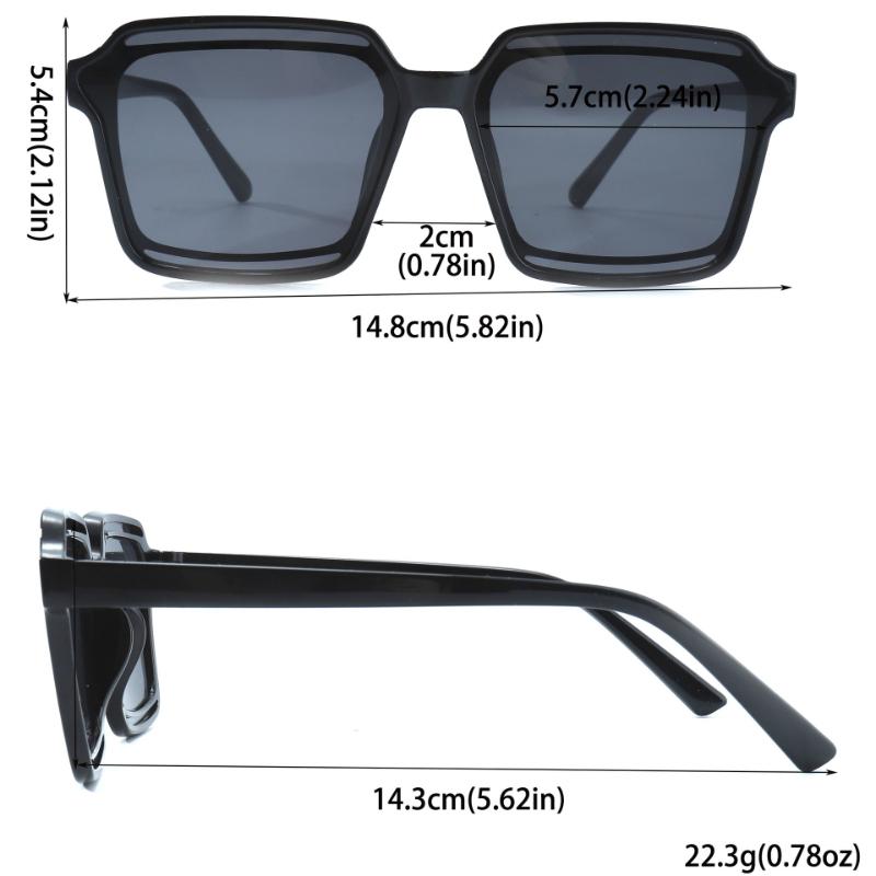 Square Style Fashion Simple Sunglasses for Men and Women Outdoor Sunshade Sunscreen  Trend High-end Street Photography UV Resistant Glasses