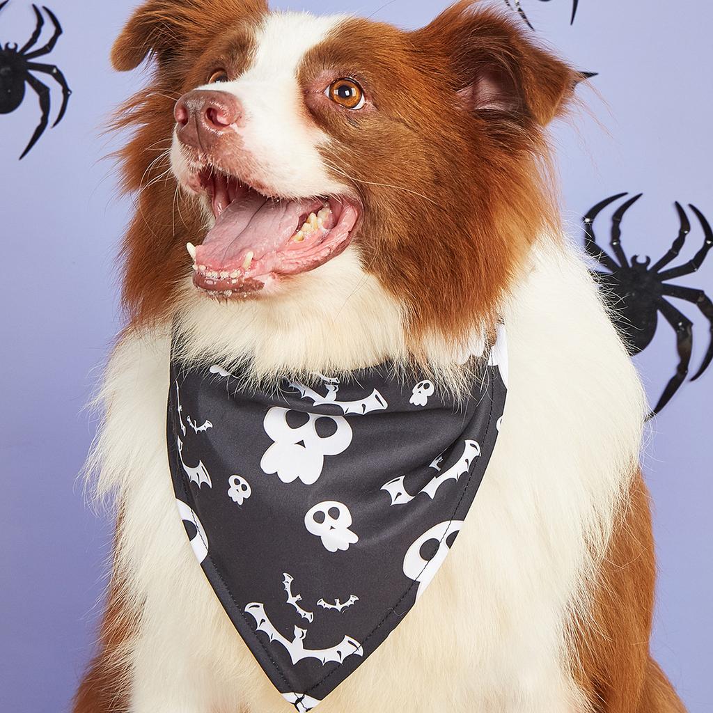 Halloween Pet Dress Up Saliva Towel Printed Dog Triangle Towel Dog Bib Pet Decorative Scarf