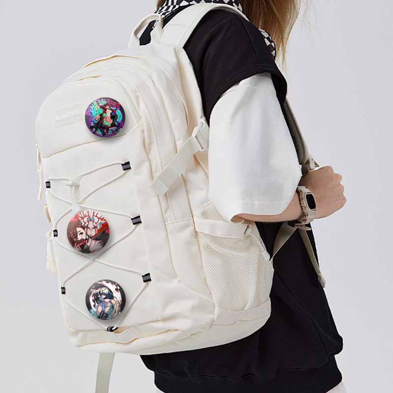 Ken Takakura Seiko Ayase Momo Ayase Soft Button Pins Cute Cartoon Character Badge Handmade Round Brooch for Backpack Accessories