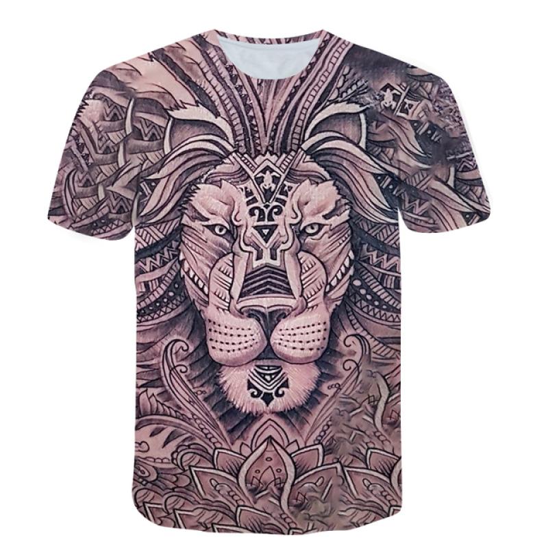 3D Hunting Animal Bull Print T-shirt Magical Harajuku Trend Street Spanish Bullfight Short-sleeved Oversized Men's Top