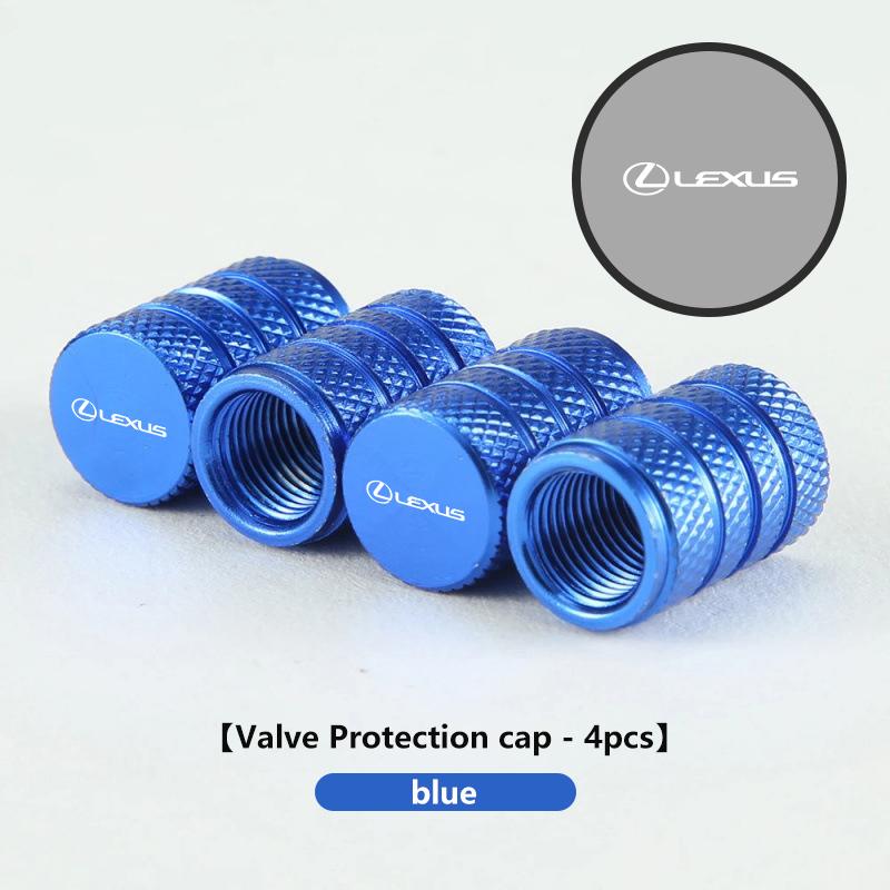 4PCS Car Wheel Tire Valve Cap Cover Airdust Waterproof For Lexus UX250h RX450h RX300 GX470 CT200h RX400h NX300h RX350 AEI1