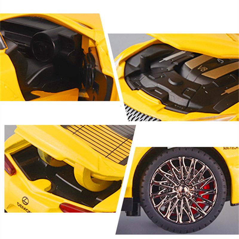 1/32 LEXUS LC500 Alloy Sports Car Model Diecast Toy Racing Car Vehicle Model Simulation Sound and Light Car Toys Collectible Kids Gift