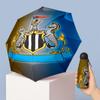 Newcastle United Football Pattern Printed Mini 5 Folds 8 Ribs Compact Umbrella Windproof Waterproof Lightweight Portable Folding