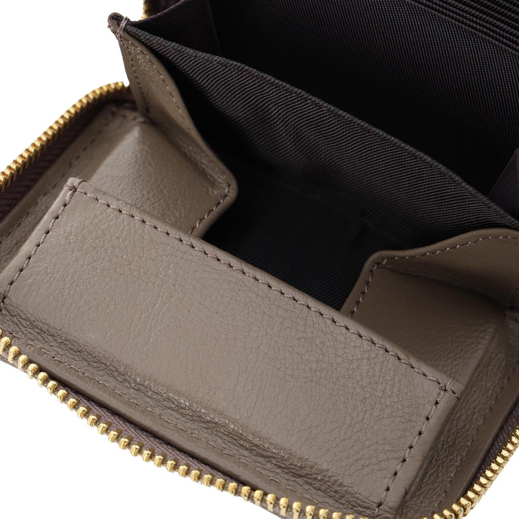 Cowhide Coin Case with Card Storage