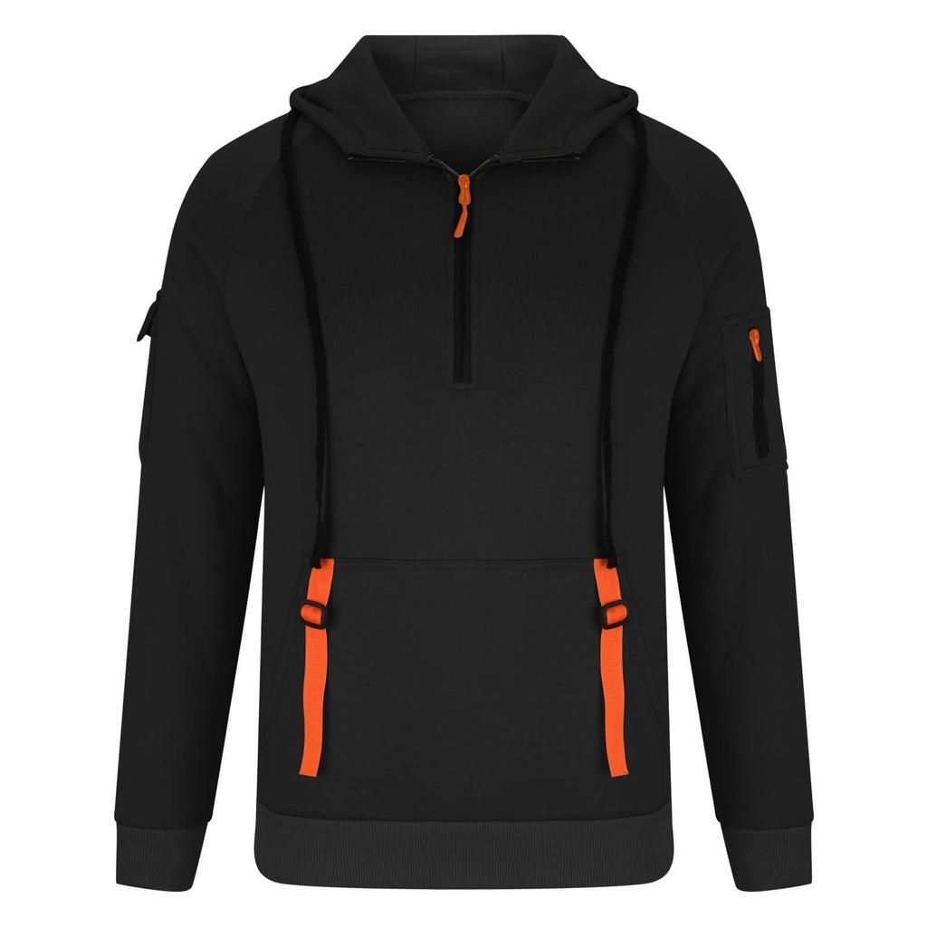 2025 Hot-Selling Men's Sporty Hoodie Set with Arm Pocket and Zipper