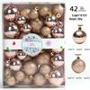 Cross-Border Christmas Ball Set: 42-Piece Glossy & Glitter Ornaments (3/4/5cm)