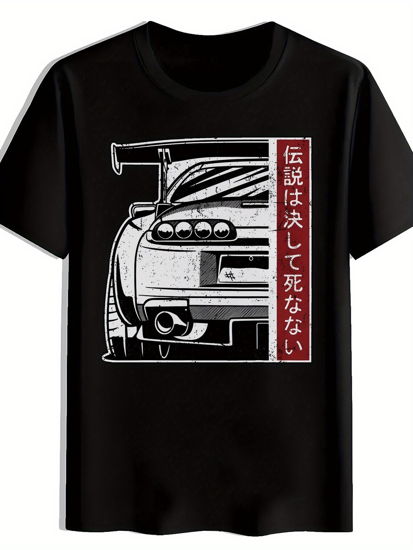 T-shirt Racing Car Front Close-Up with Four Round Headlights Print XL