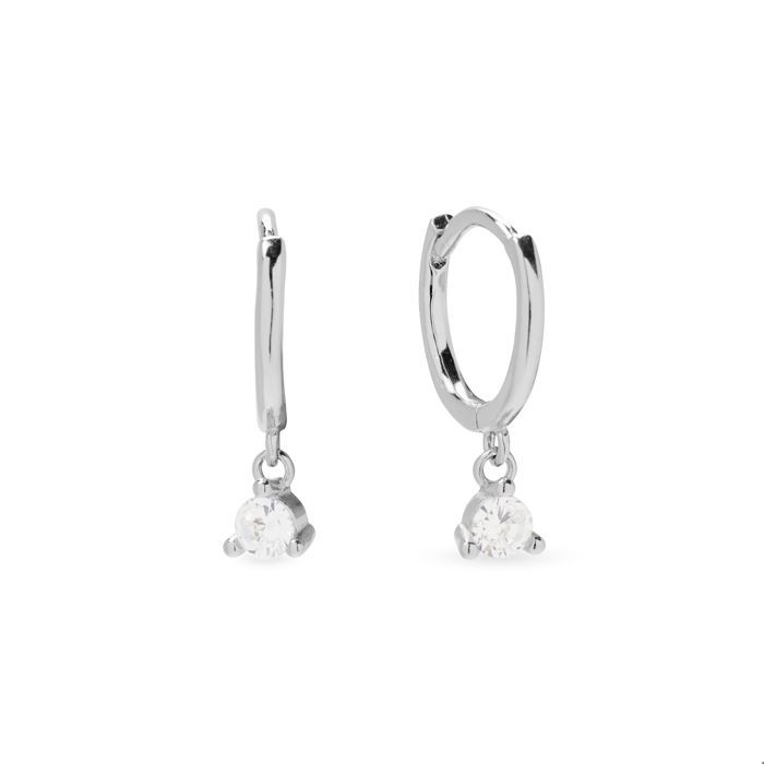 Boucles d'oreilles - LUXENTER - Xomi - Argent 925 - Zircone Cubique - Créole