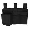 Bedside Storage Bag Nylon Bed Rail Hanging Organizer Pocket for College Dorms Hospitals Baby Bed Black
