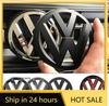För VW VOLKSWAGEN Nya 2 st Bilens Främre Grill/Bakre Emblem Lock Skydd Logotyp Klistermärke För Volkswagen VW GOLF 5 6 7 8 MK5 MK6 MK7 MK8 PO