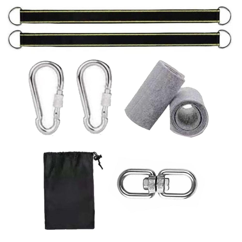 Nylon Material Tree Swing Hanging Kit Safer Lock Carabiners Carabiner Hooks Swing Straps 1.5m Length Swivel Hanging Straps