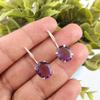 Amethyst Earrings, Gemstone 925 Sterling Silver Boho Jewelry , Handmade Earrings Amethyst Oval Earrings For Anniversary Gift