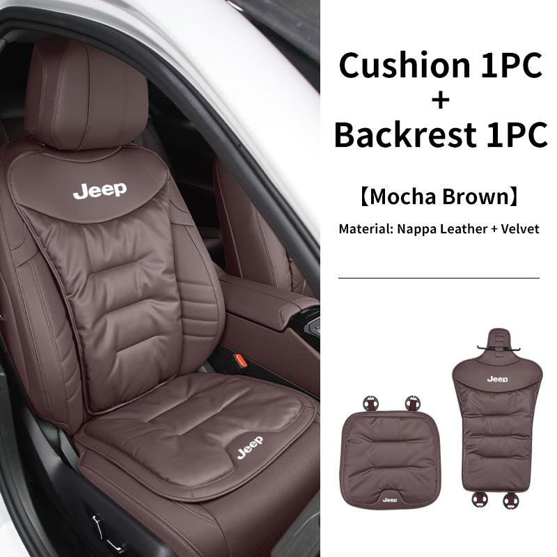 Car Velvet Cushion Vinter Leather Backrest Seat Cover Accessories For Jeep Grand Cherokee Compass Patriot Renegade Wrangler Libe ANO1