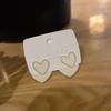 Sweet and versatile double love earrings, Dongdaemun fashion personalized earrings, simple one two-wear earrings