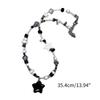 Y2K Choker Fashion Jewelry Star Pendant Beaded Necklace Resin Neck Jewelry Exquisite Accessory for Party Daily Wear