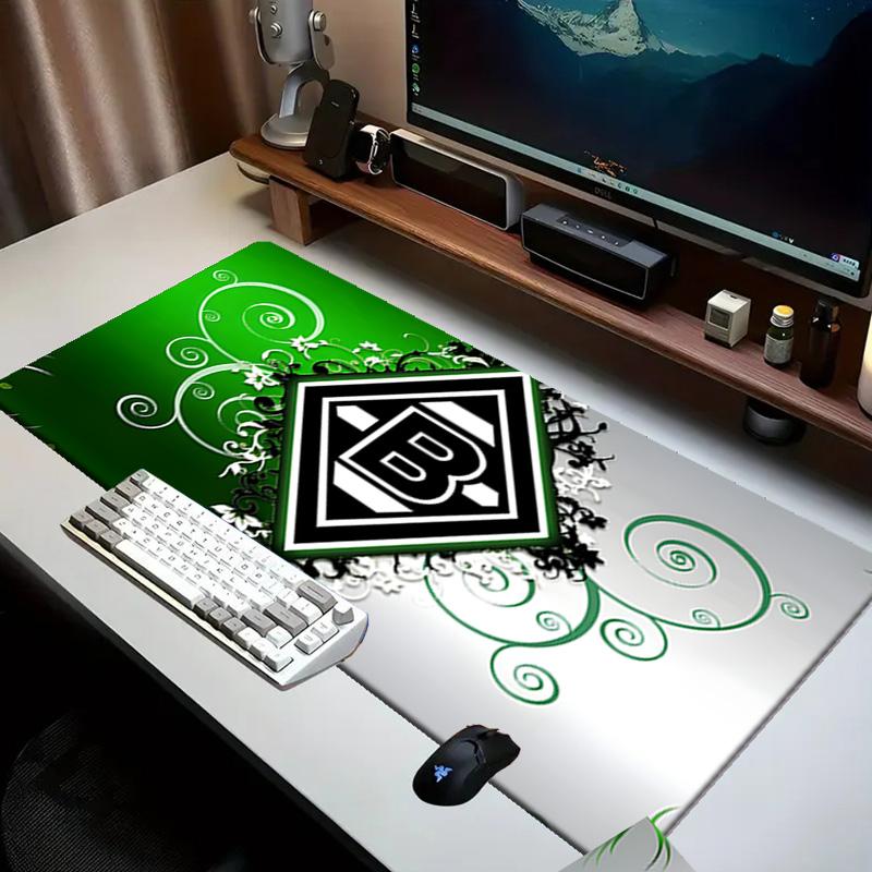 Green And Silver Abstract   Mouse pad Office Desk Mat, Gaming Mouse Pad Mousepad, keyboard pad,Heavy-Duty Non-Slip Rubber Backing, Gift