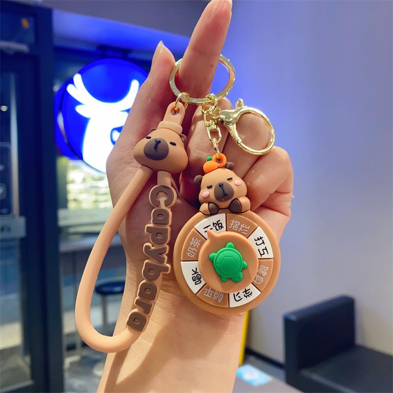 Creative Cartoon Kapibara Capybara Jun Keychain Doll Boys and Girls Cute Bag Pendant Small Gift