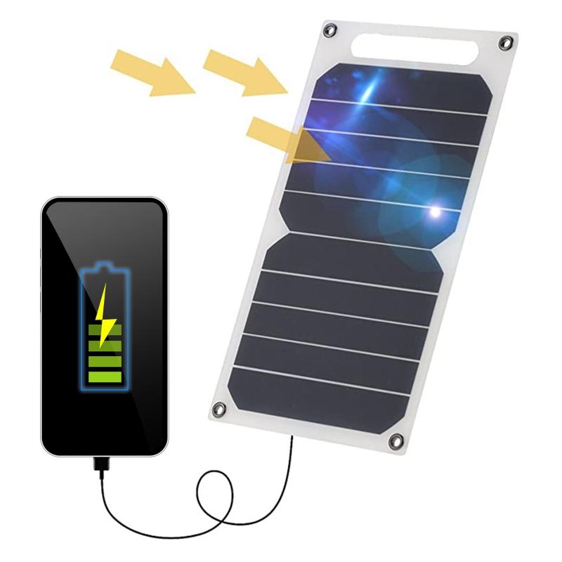 10W Solar Panel 5V Monocrystalline Silicon Solar Cell DIY Cable Waterproof Outdoor Rechargeable Power Charger For Phone