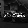 NIGHT DRIVES JDM windshield side window body modification personality pull flower waterproof car sticker motorcycle  car sticker