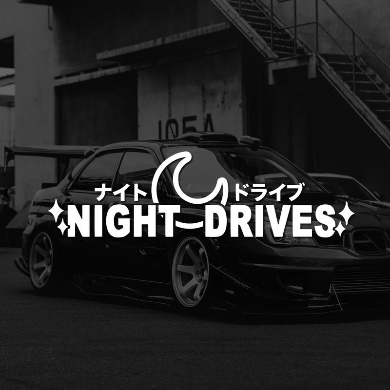 NIGHT DRIVES JDM windshield side window body modification personality pull flower waterproof car sticker motorcycle car sticker