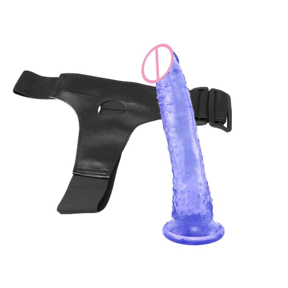 Wearing Leather Pants Without Egg Size Female Dildo Masturbator Adult Pull-up Wearing Penile Products