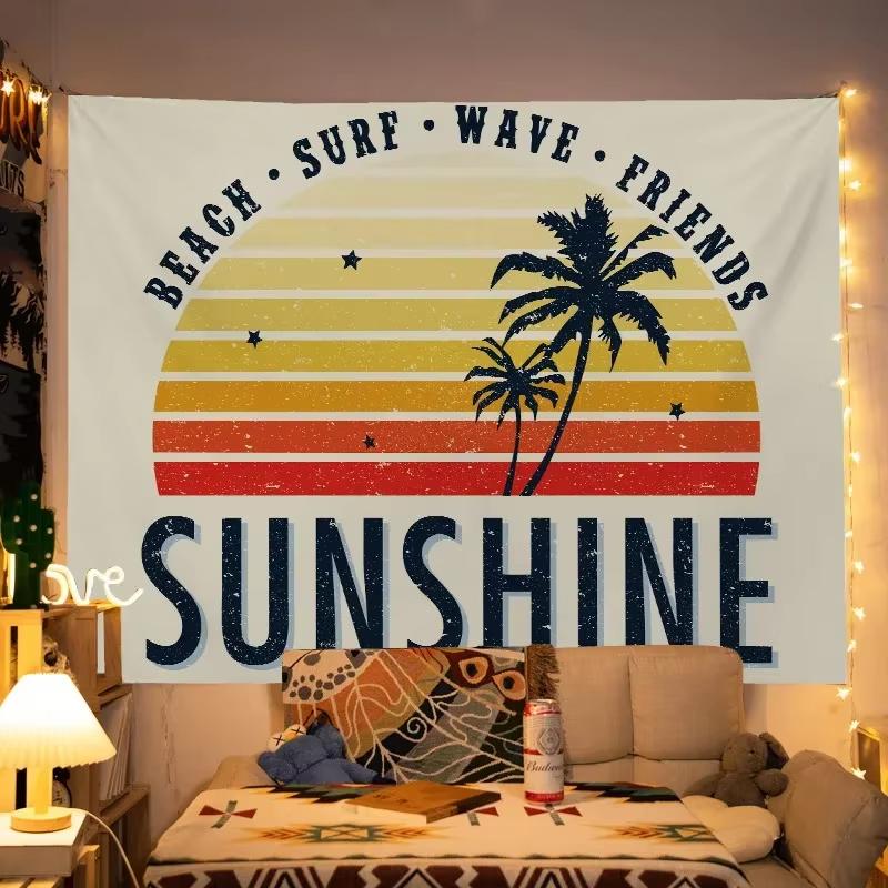 VIKAMA Summer Vintage Tropical Tapestry Bohemian Wall Decor Tapestry Dormitory Bedroom Backdrop Strong Room Decoration