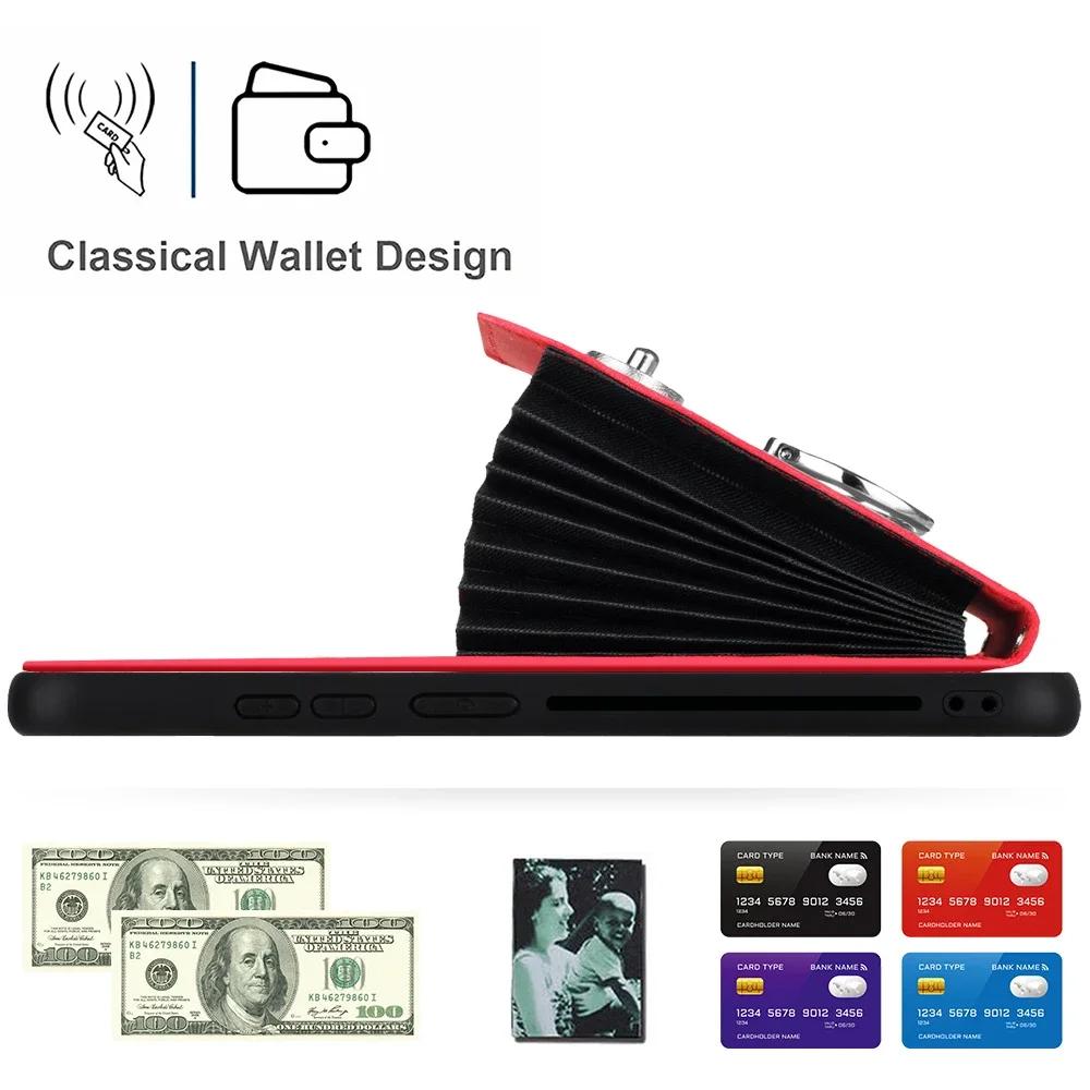 Wallet PU Leather Case For Redmi Note 13 Pro Plus 12 Turbo 12S 13C 12C 10C Xiaomi Poco C65 F6 F5 X6 X5 Cards Solts Cover Coque
