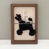 Doni Gule Nepal Wool Felt Black Poodle Pendant Keychain & Bag Charm