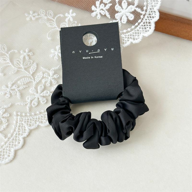 

Versatile French Satin Hair Tie: Women s High Ponytail Scrunchie, Korean Style чёрный