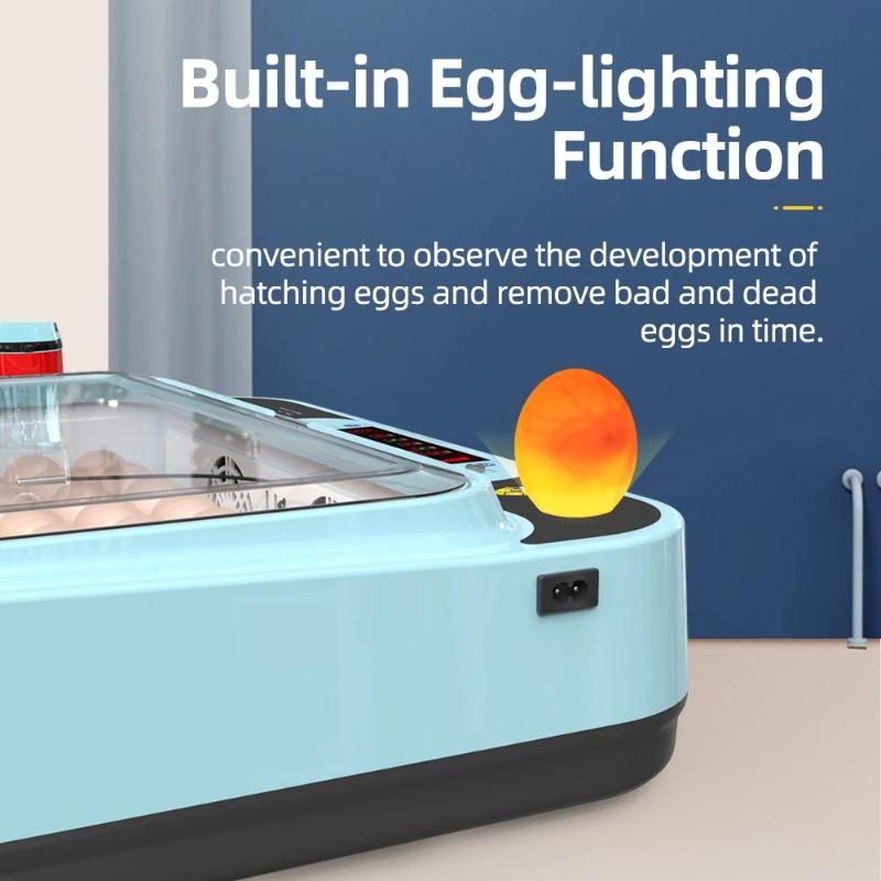110/220V Egg Incubator Full Automatic Eggs Hatcher Brooder Bird Quail Chick Hatchery Incubator 64/6 Pcs Double-electric Brooder