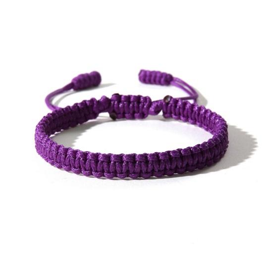 Unisex Håndtau Justerbart Håndlaget Flettet Ensfarget Tykt Bruddsikkert Lett Stablebart Armbånd Symbolske Farger