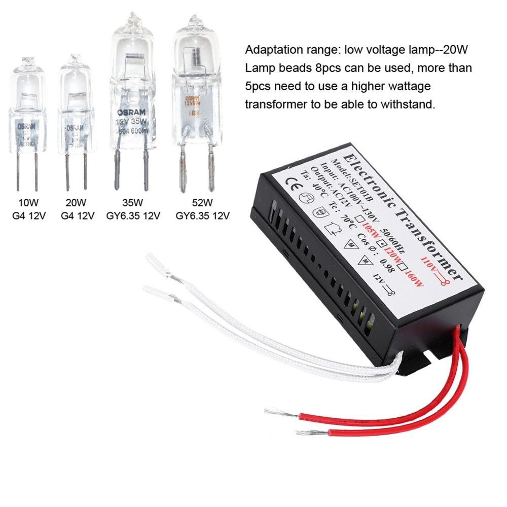 110V auf 12V Elektronischer Transformator Dimm-/Segmentierungs-/Fernbedienung Kompaktes Gehäuse Spannungswandler 60W / 120W Smart