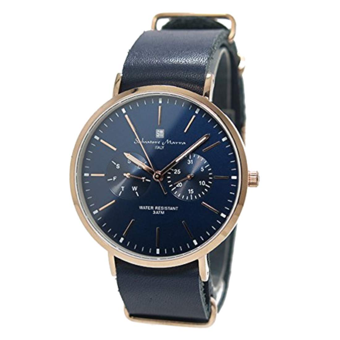 

Часы Salvatore Mara Quartz Unisex темно-синие SM15117-PGNVPG