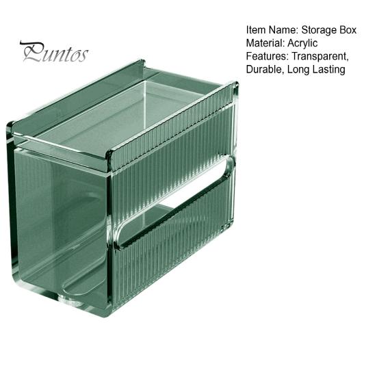 Toilet Tissue Box Storage Organizer with Top Shelf Transparent Large Capacity Wall Mounted Paper Drawer Toilet Roll Paper Storage Rack