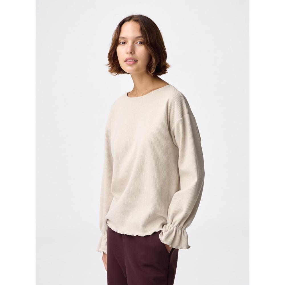 

Модель пуловера в рубчик с начесом от Gu By Uniqlo 07 GRAY/XS