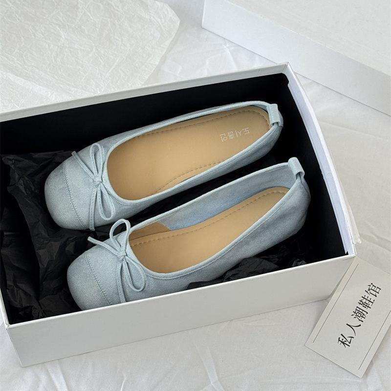 

Attract gentle ballet ladyshoes flats 2025 spring French soft sole new Chinese red light mouth casual shoes 37 світло-синій колір