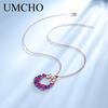 Violet Blue Zircon Christmas Decoration Pendant Ladies Necklace Rose Gold Ladies Gifts High Jewelry